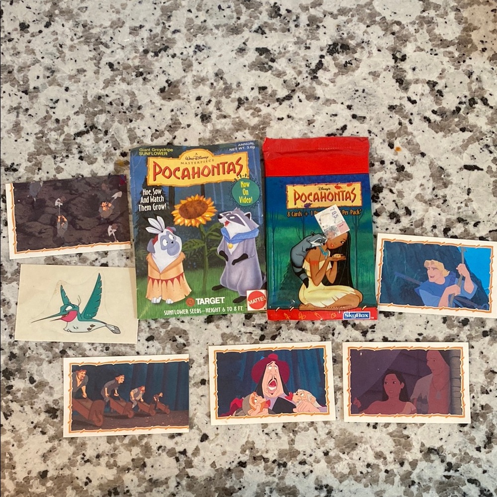 Vintage Disney Pocahontas Trading Cards Set with extras